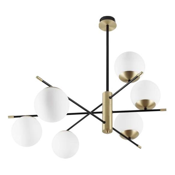 Ideal Lux - Lustr na tyči GOURMET 6xE14/28W/230V pr. 100 cm zlatá
