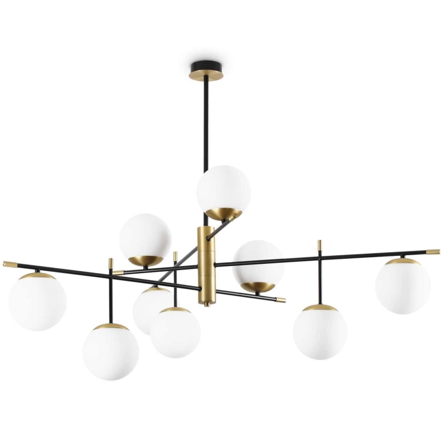 Ideal Lux - Lustr na tyči GOURMET 9xE14/28W/230V pr. 131,5 cm zlatá