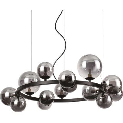 Ideal Lux - Náhradní stínidlo k lustru/svítidlu/lampě PERLAGE pr. 15 cm kouřová černá