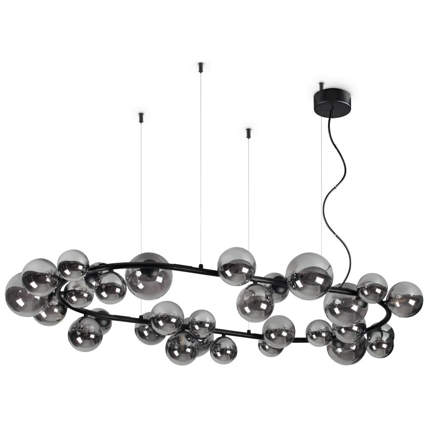 Ideal Lux - Náhradní stínidlo k lustru/svítidlu/lampě PERLAGE pr. 15 cm kouřová černá