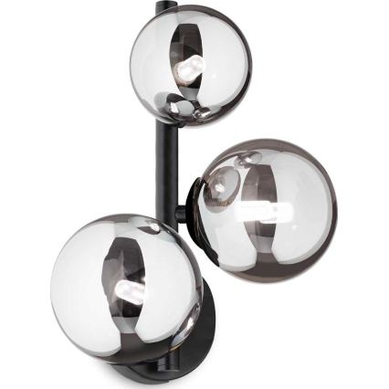 Ideal Lux - Náhradní stínidlo k lustru/svítidlu/lampě PERLAGE pr. 15 cm kouřová černá