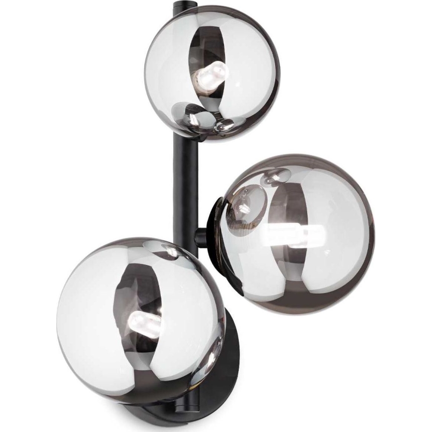 Ideal Lux - Náhradní stínidlo k lustru/svítidlu/lampě PERLAGE pr. 15 cm kouřová černá