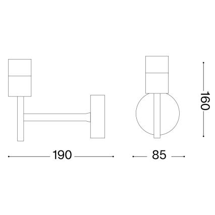 Ideal Lux - Nástěnná montura SET UP 1xE27/42W/230V zlatá