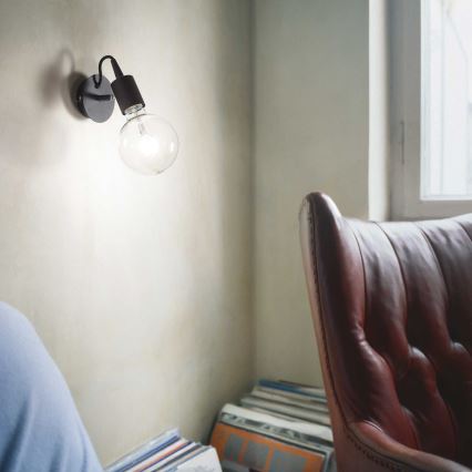 Ideal Lux - Nástěnné svítidlo 1xE27/60W/230V černá