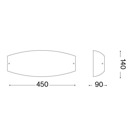 Ideal Lux - Nástěnné svítidlo ALI 2xE27/60W/230V bílá