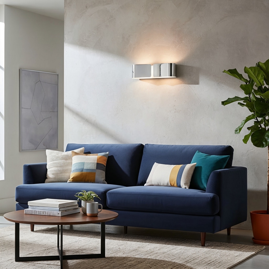 Ideal Lux - Nástěnné svítidlo CLIP 2xE27/60W/230V lesklý chrom