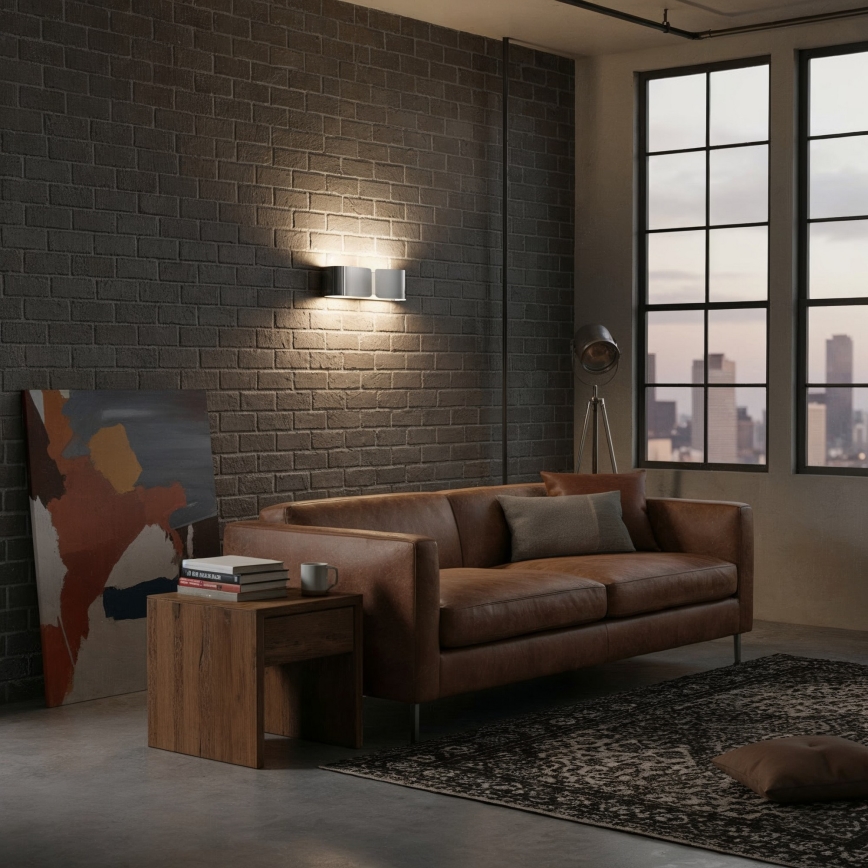 Ideal Lux - Nástěnné svítidlo CLIP 2xE27/60W/230V lesklý chrom