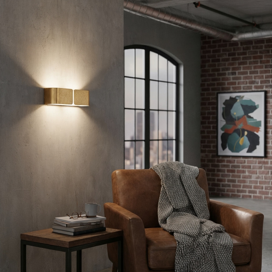 Ideal Lux - Nástěnné svítidlo CLIP 2xE27/60W/230V zlatá