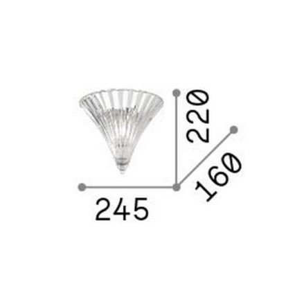 Ideal Lux - Nástěnné svítidlo SANTA 1xE14/40W/230V čirá