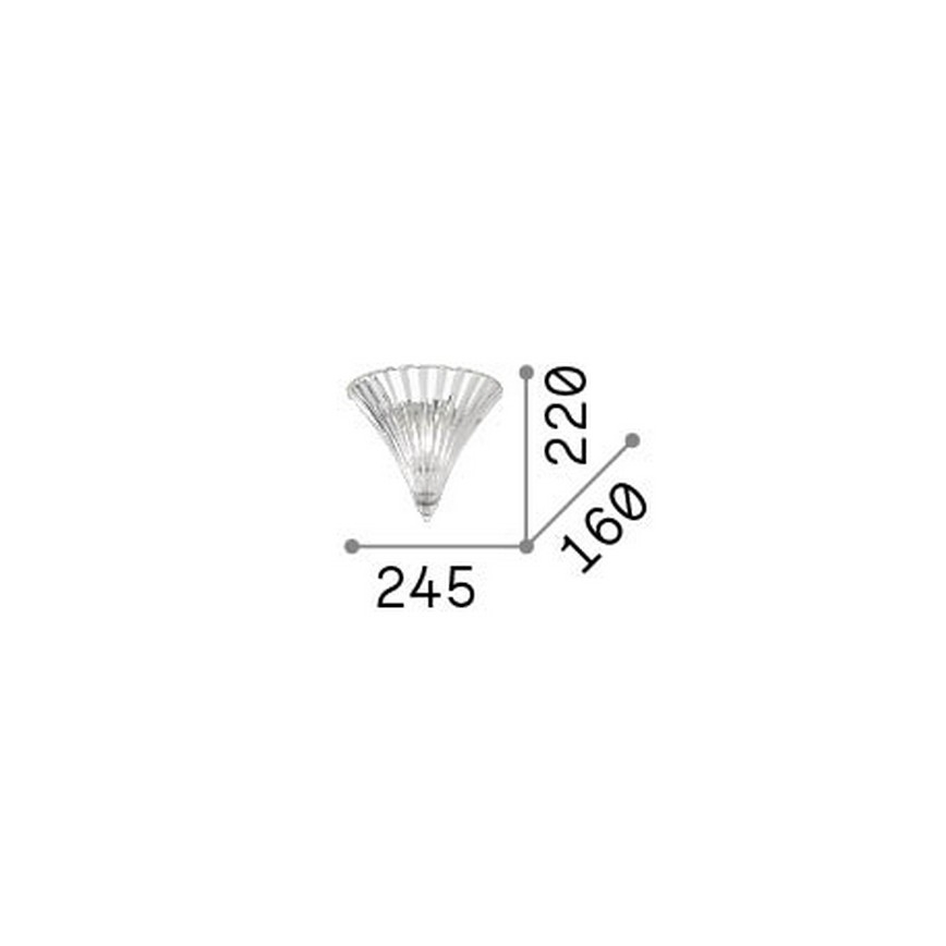 Ideal Lux - Nástěnné svítidlo SANTA 1xE14/40W/230V čirá