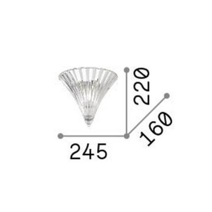 Ideal Lux - Nástěnné svítidlo SANTA 1xE14/40W/230V zlatá