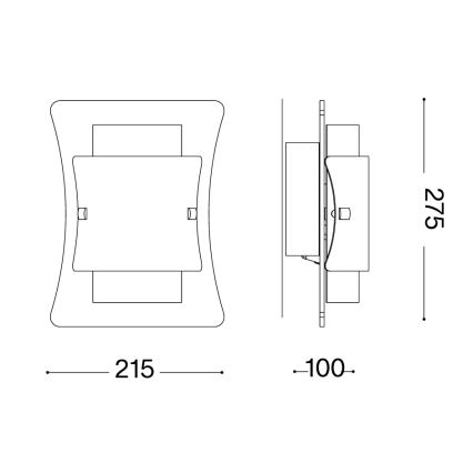 Ideal Lux - Nástěnné svítidlo TRIPLO 1xE27/60W/230V čirá