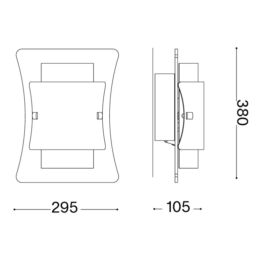 Ideal Lux - Nástěnné svítidlo TRIPLO 2xE27/60W/230V čirá