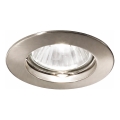 Ideal Lux - Podhledové svítidlo 1xGU10/50W/230V pr. 7,7 cm matný chrom
