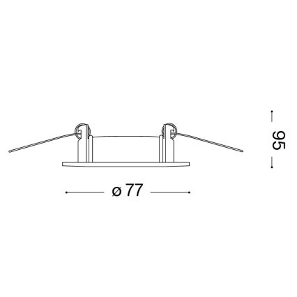 Ideal Lux - Podhledové svítidlo 1xGU10/50W/230V pr. 7,7 cm matný chrom