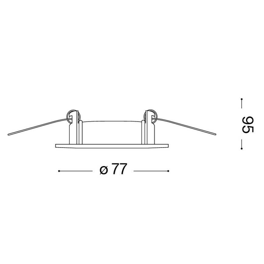Ideal Lux - Podhledové svítidlo 1xGU10/50W/230V pr. 7,7 cm matný chrom