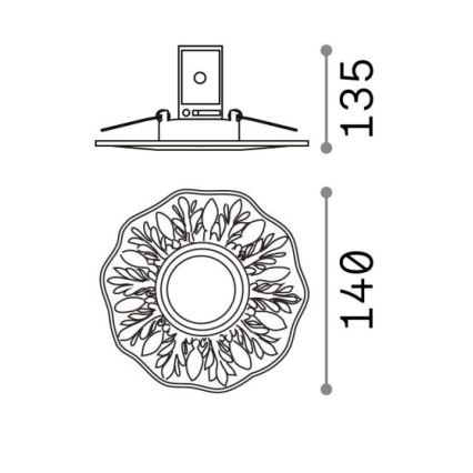 Ideal Lux - Podhledové svítidlo 1xGU10/50W/230V zlatá