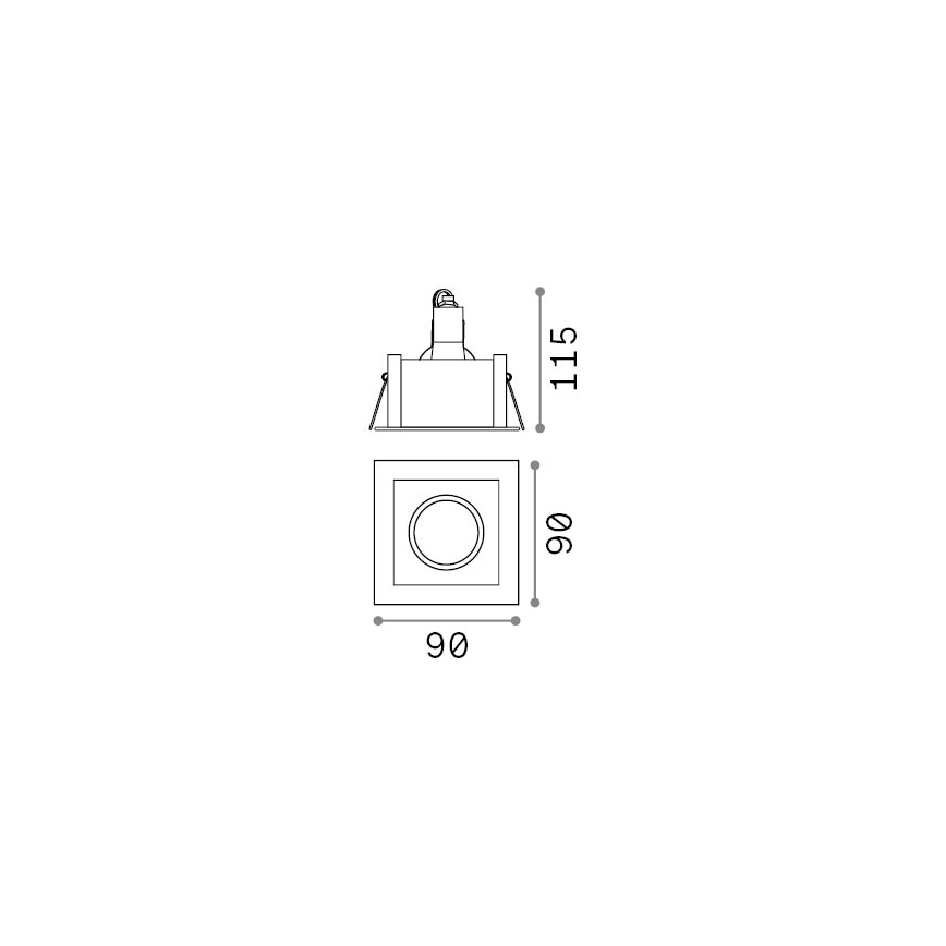 Ideal Lux - Podhledové svítidlo FUNKY 1xGU10/50W/230V 9x9 cm matný chrom