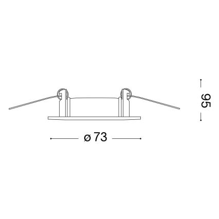 Ideal Lux - Podhledové svítidlo JAZZ 1xGU10/50W/230V černá