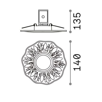Ideal Lux - Podhledové svítidlo POLKA 1xGU10/50W/230V zlatá