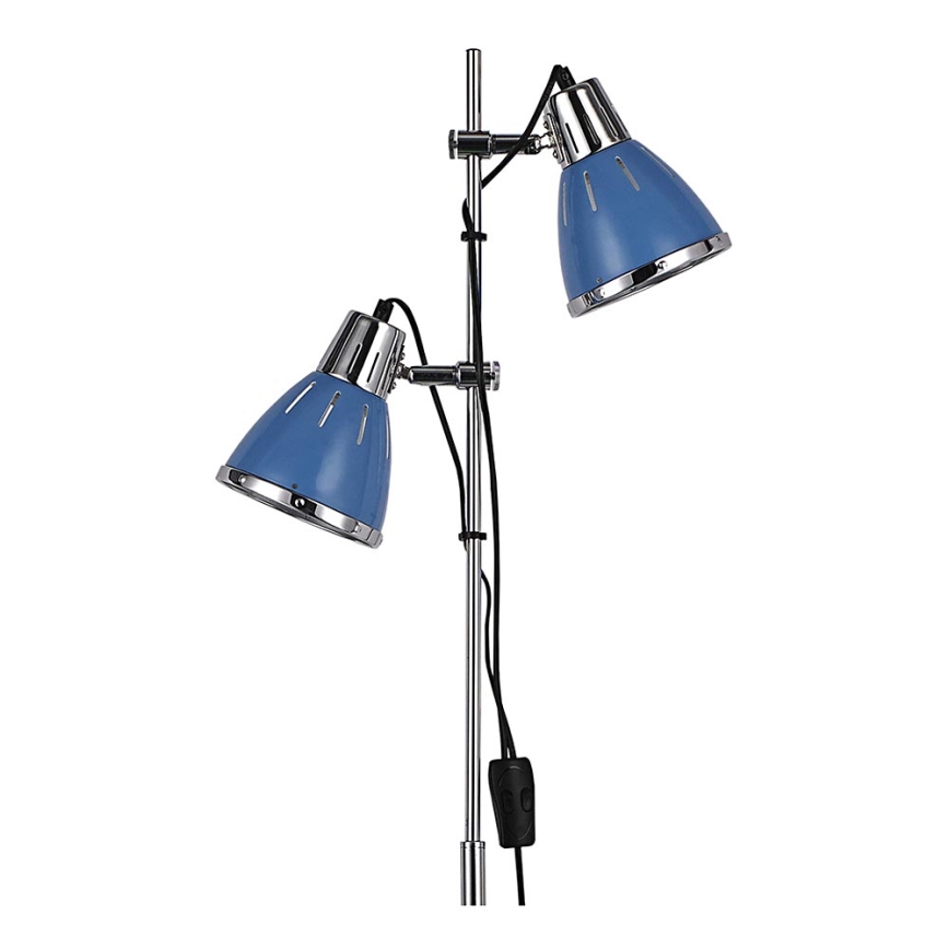 Ideal Lux - Stojací lampa 2xE27/60W/230V modrá