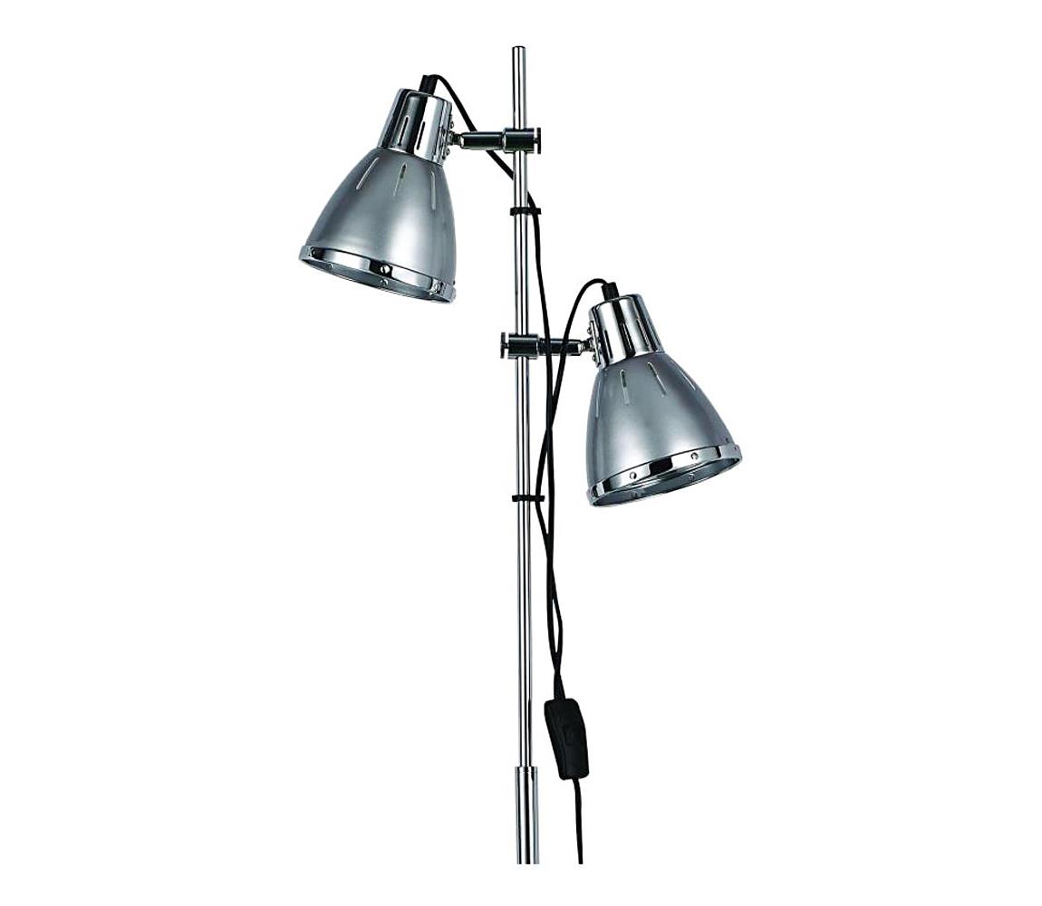Ideal Lux Ideal Lux - Stojací lampa 2xE27/60W/230V stříbrná ID042794