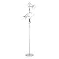 Ideal Lux - Stojací lampa 2xE27/60W/230V stříbrná