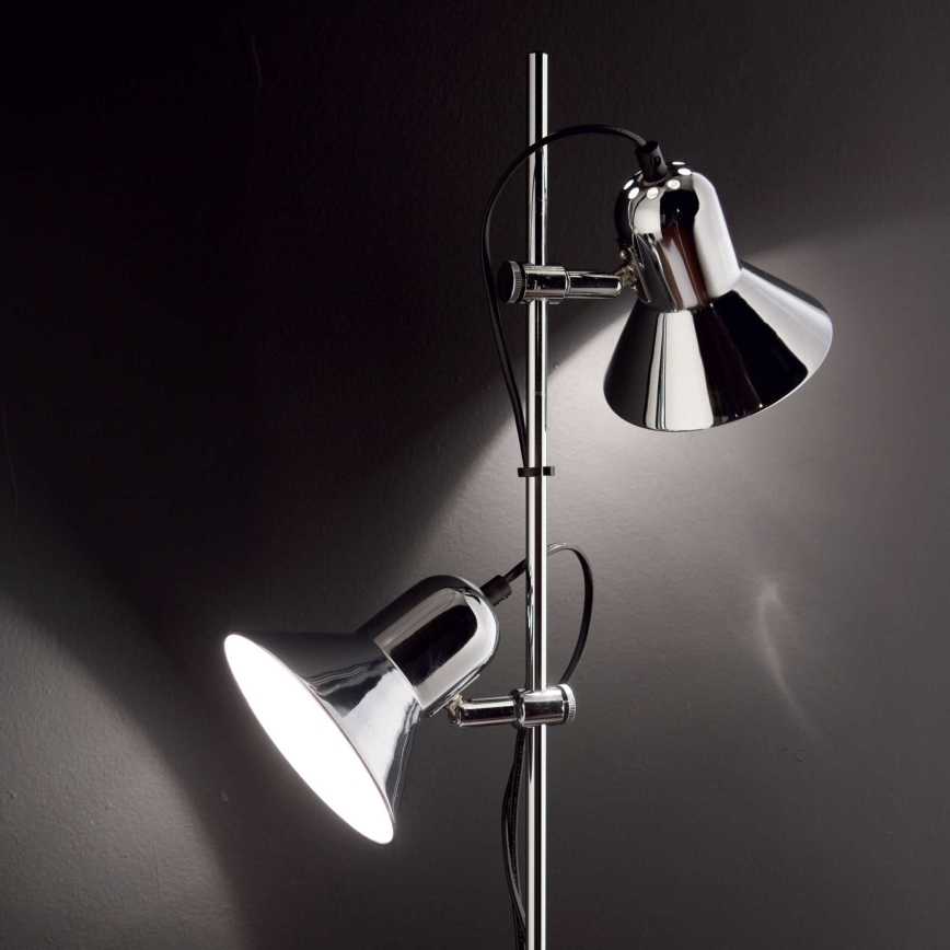 Ideal Lux - Stojací lampa POLLY 2xE27/60W/230V černá