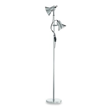 Ideal Lux - Stojací lampa POLLY 2xE27/60W/230V lesklý chrom