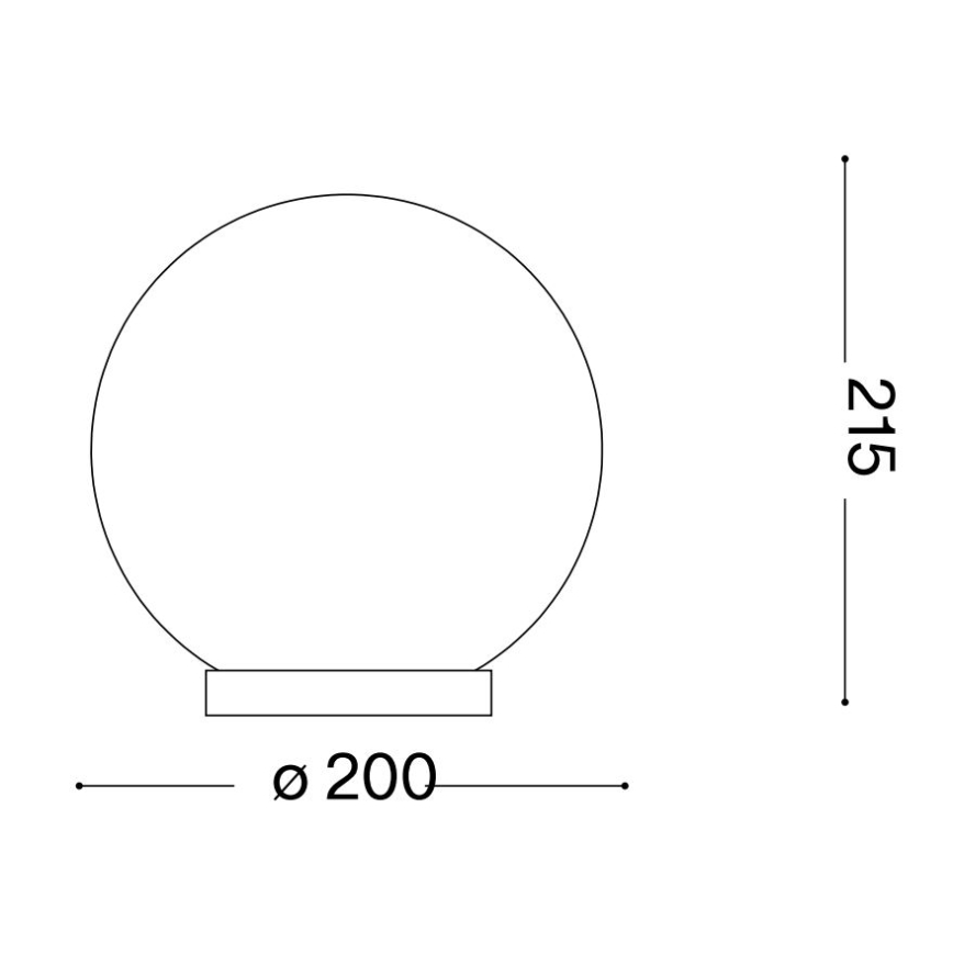 Ideal Lux - Stolní lampa CARTA 1xE27/25W/230V pr. 20 cm bílá