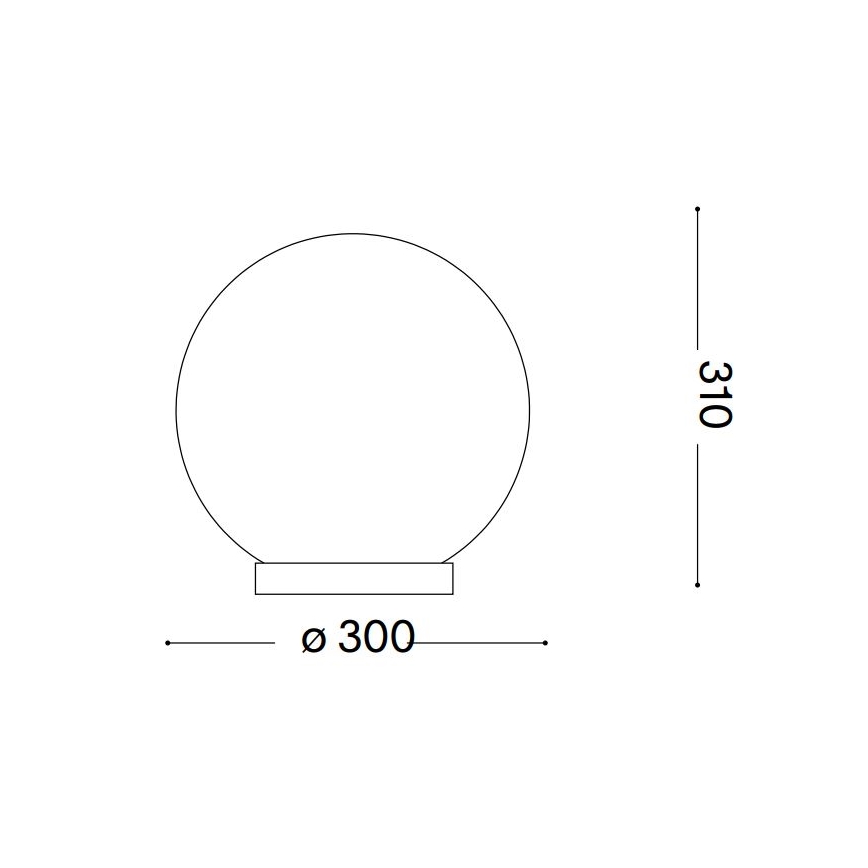 Ideal Lux - Stolní lampa CARTA 1xE27/25W/230V pr. 30 cm bílá