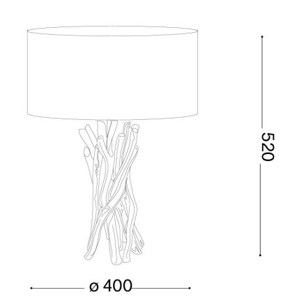 Ideal Lux - Stolní lampa DRIFTWOOD 1xE27/60W/230V guava