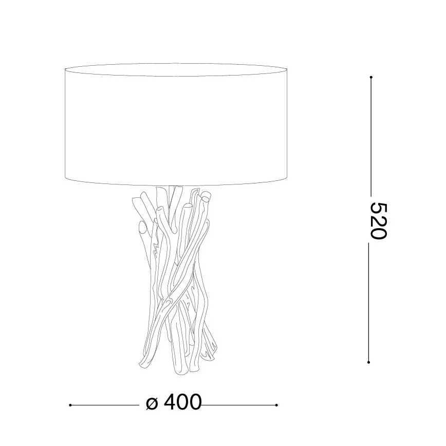 Ideal Lux - Stolní lampa DRIFTWOOD 1xE27/60W/230V guava
