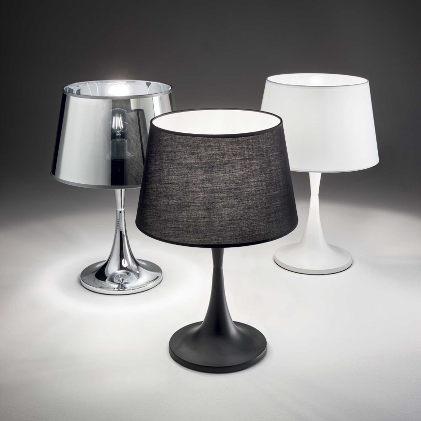 Ideal Lux - Stolní lampa LONDON 1xE27/60W/230V lesklý chrom