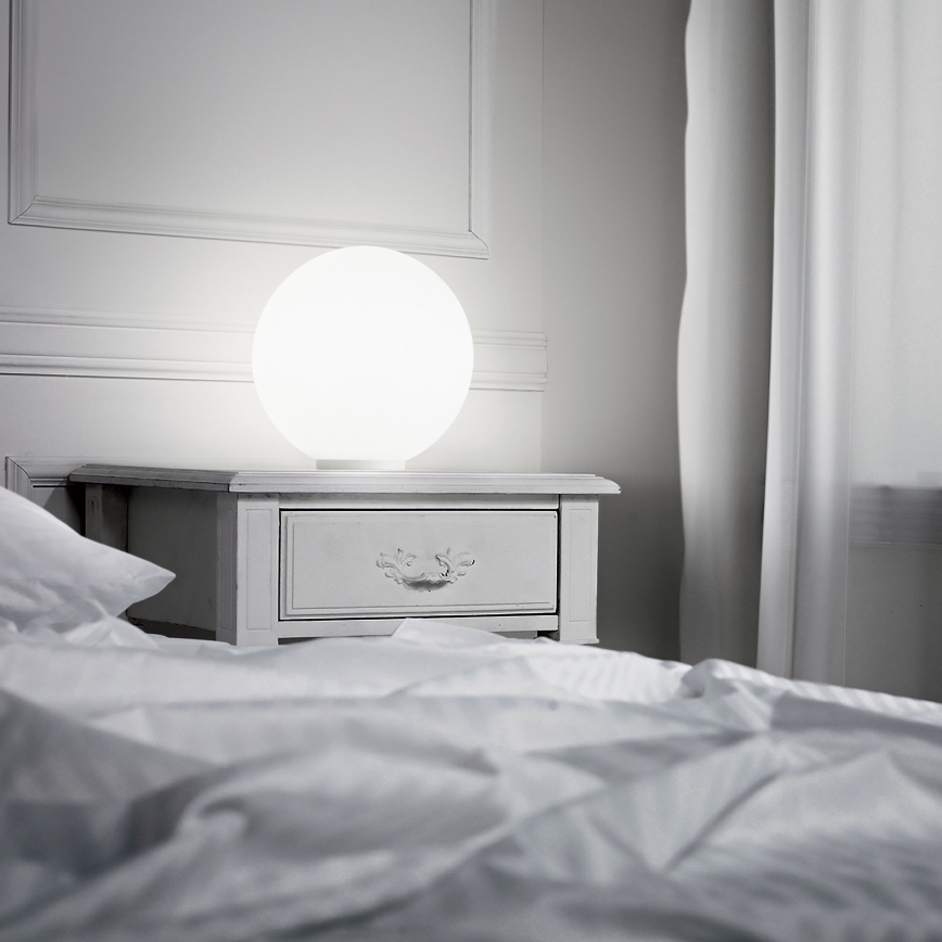Ideal Lux - Stolní lampa MAPA 1xE27/42W/230V pr. 20 cm bílá