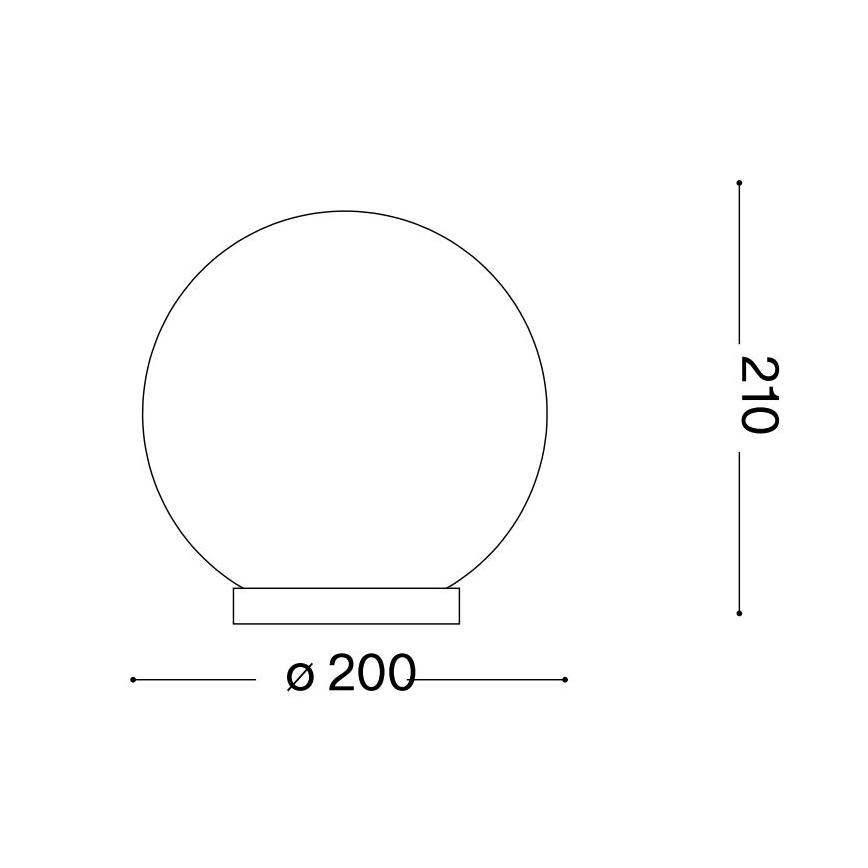 Ideal Lux - Stolní lampa MAPA 1xE27/42W/230V pr. 20 cm bílá