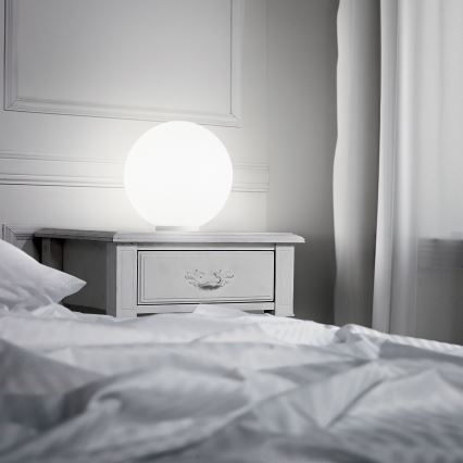 Ideal Lux - Stolní lampa MAPA 1xE27/42W/230V pr. 30 cm bílá