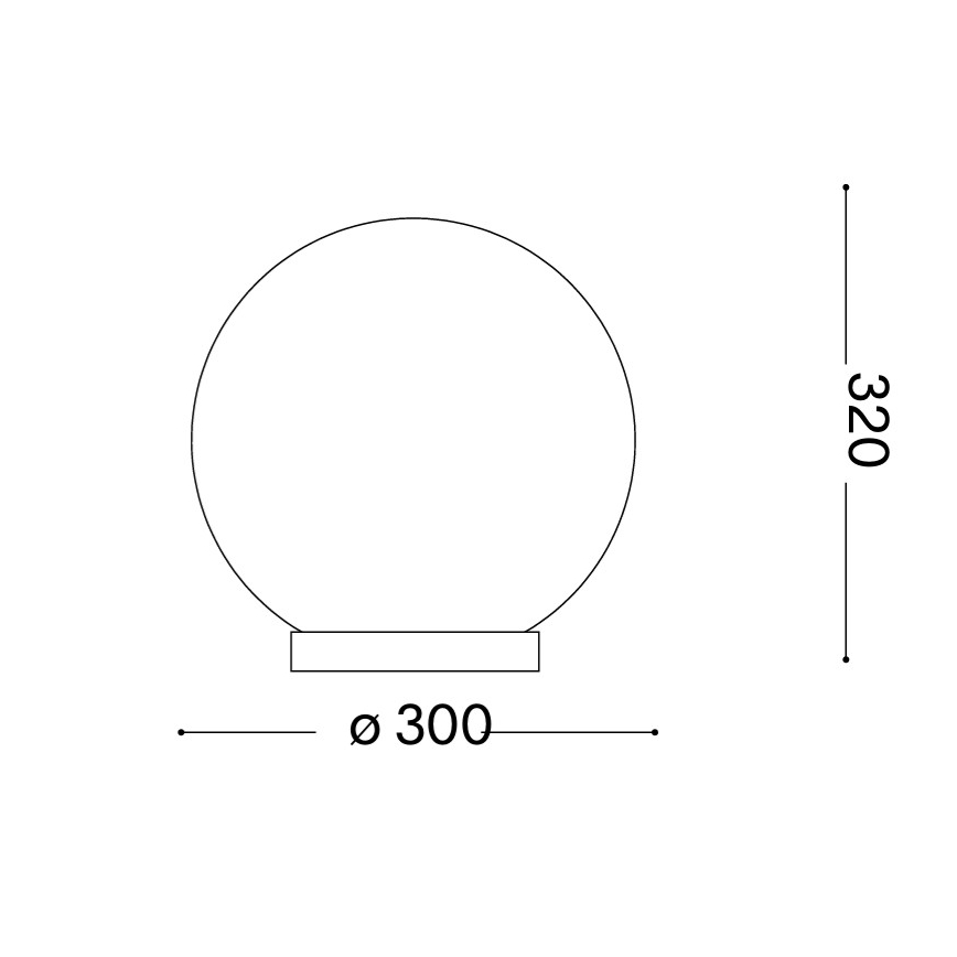Ideal Lux - Stolní lampa MAPA 1xE27/42W/230V pr. 30 cm bílá
