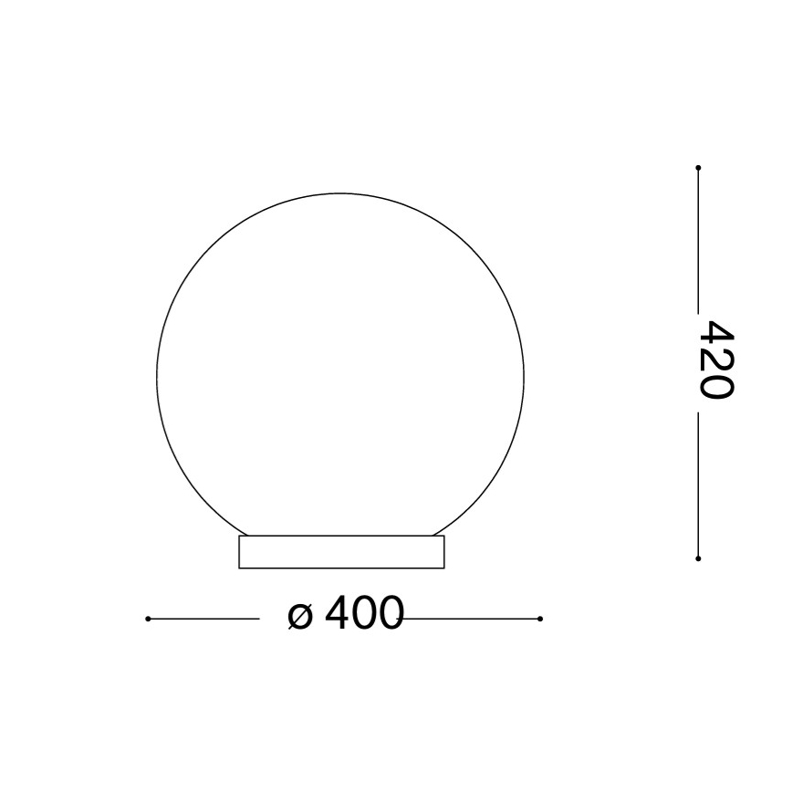 Ideal Lux - Stolní lampa MAPA 1xE27/42W/230V pr. 40 cm bílá