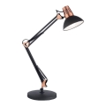 Ideal Lux - Stolní lampa WALLY 1xE27/42W/230V černá/měděná