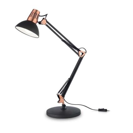 Ideal Lux - Stolní lampa WALLY 1xE27/42W/230V černá/měděná