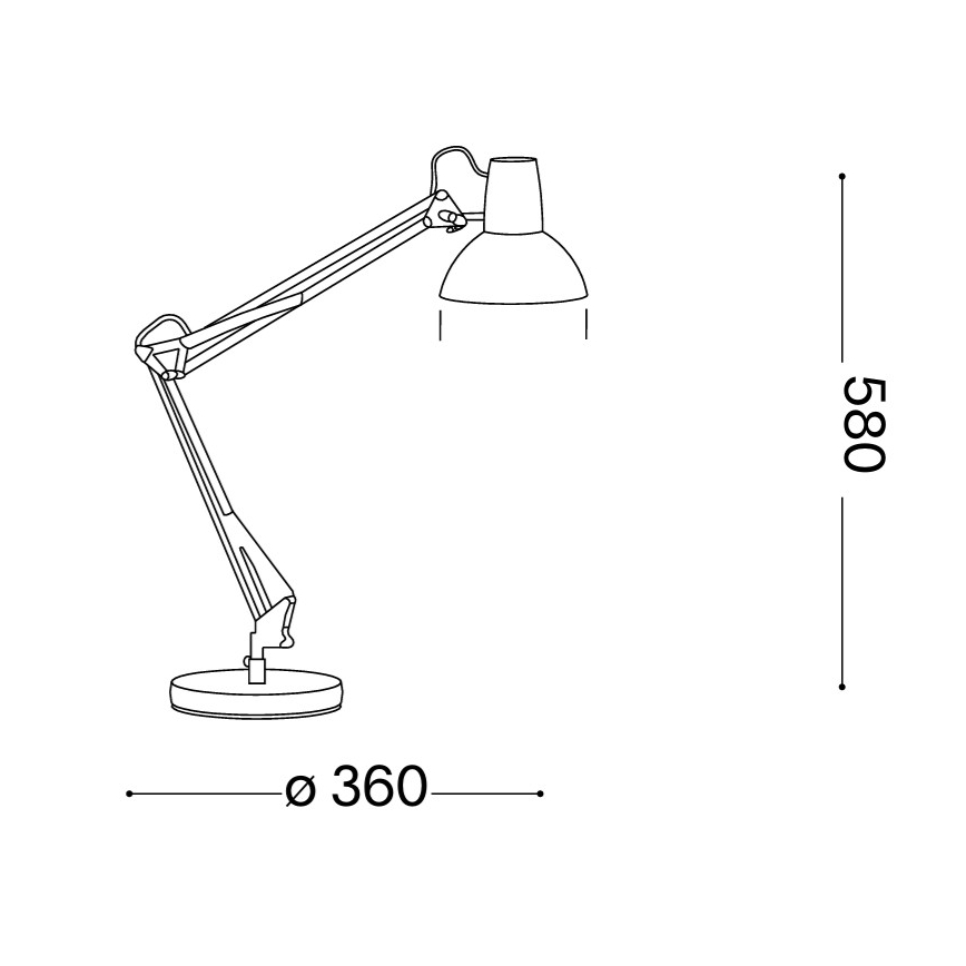 Ideal Lux - Stolní lampa WALLY 1xE27/42W/230V černá/měděná