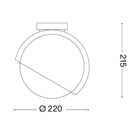 Ideal Lux - Stropní svítidlo BLOOM 1xE27/42W/230V pr. 22 cm černá
