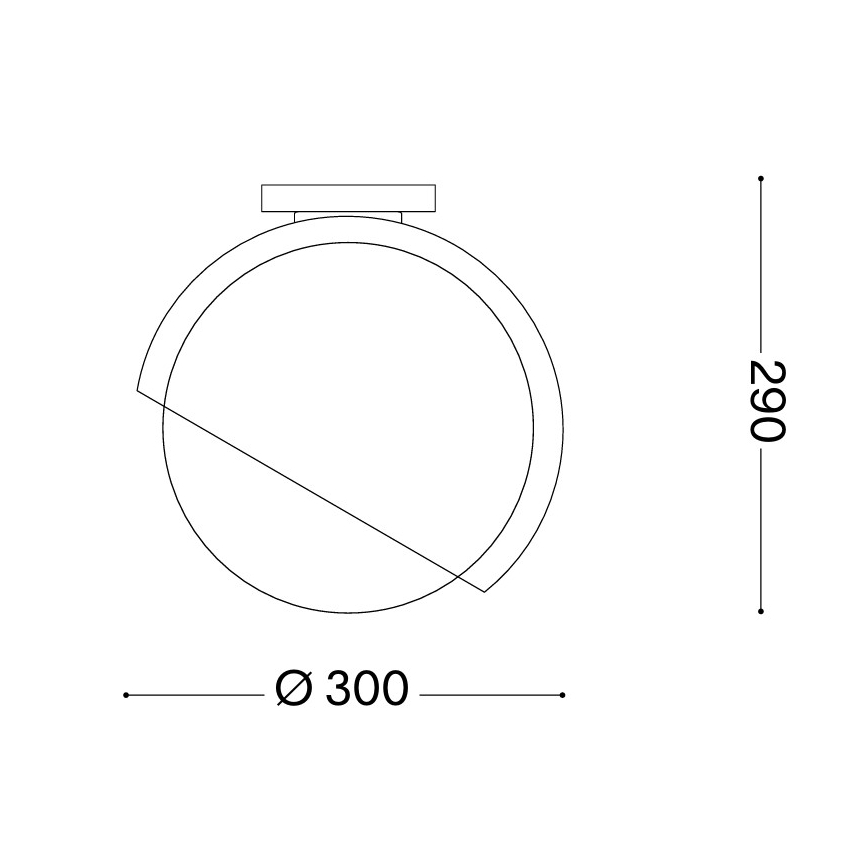 Ideal Lux - Stropní svítidlo BLOOM 1xE27/42W/230V pr. 30 cm zlatá/kouřová béžová