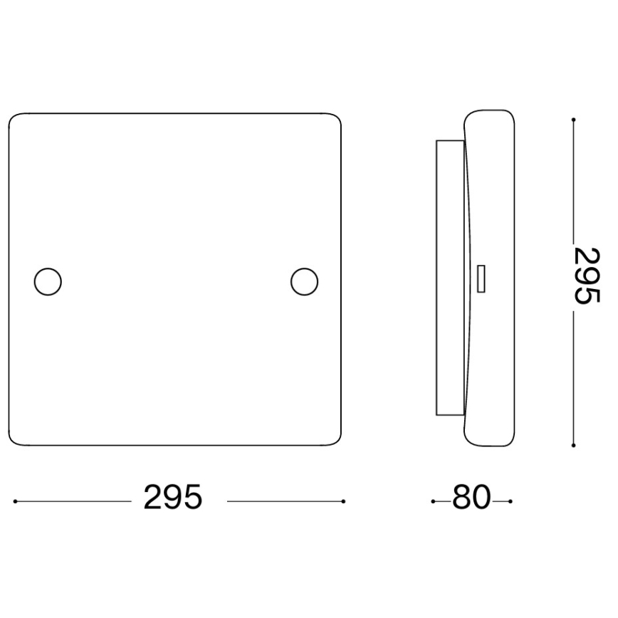 Ideal Lux - Stropní svítidlo CELINE 2xE27/60W/230V 29,5x29,5 bílá