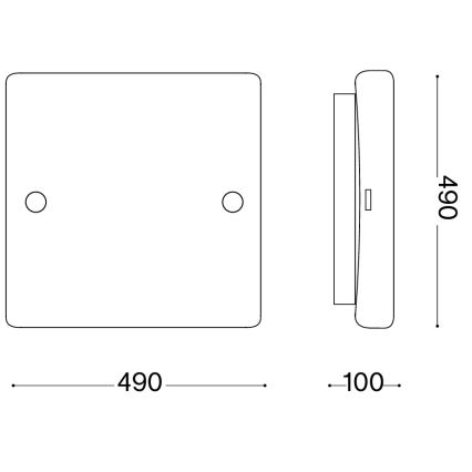 Ideal Lux - Stropní svítidlo CELINE 4xE27/60W/230V 49x49 bílá