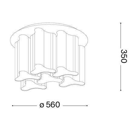 Ideal Lux - Stropní svítidlo COMPO 6xE27/52W/230V pr. 56 cm bílá