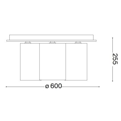 Ideal Lux - Stropní svítidlo DAISY 6xE27/52W/230V pr. 60 cm zlatá/bílá