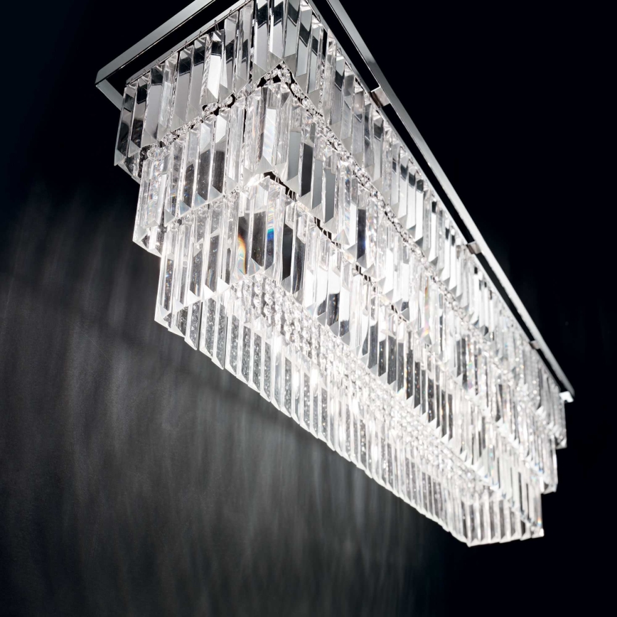 Ideal Lux - Stropní svítidlo MARTINEZ 8xE14/40W/230V lesklý chrom