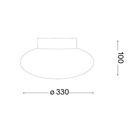Ideal Lux - Stropní svítidlo SMARTIES 1xE27/42W/230V pr. 33 cm bílá